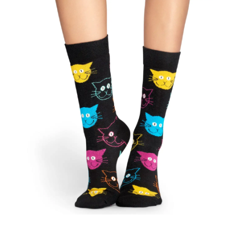 Happy Socks Unisex  Crew, Novelty, Cats