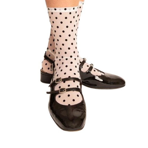 Darner Los Angles, Women Crew, Velvet Dots Mesh