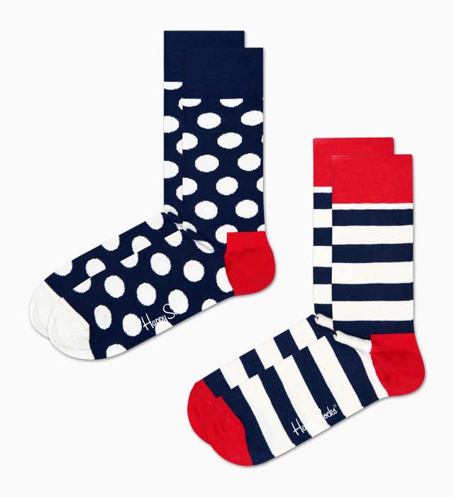 Sockery Men, Happy Socks Crew Dots 2-piece