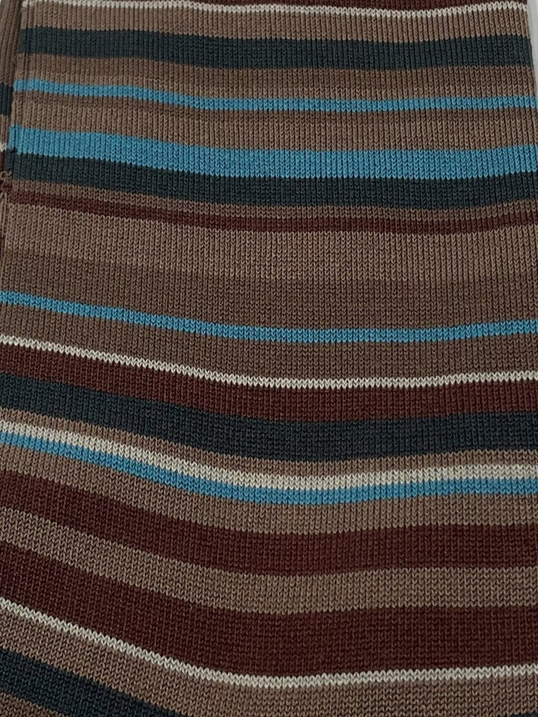 Bugatchi Brown Stripe Crew