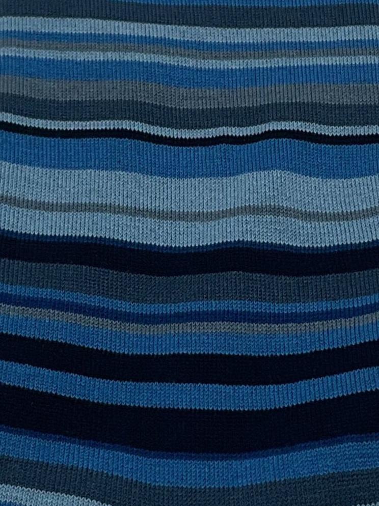 Bugatchi Blue Stripe Crew