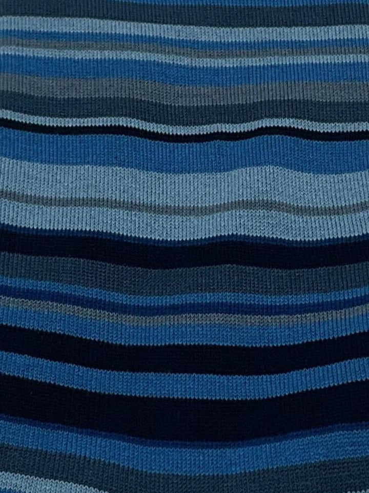 Bugatchi Blue Stripe Crew