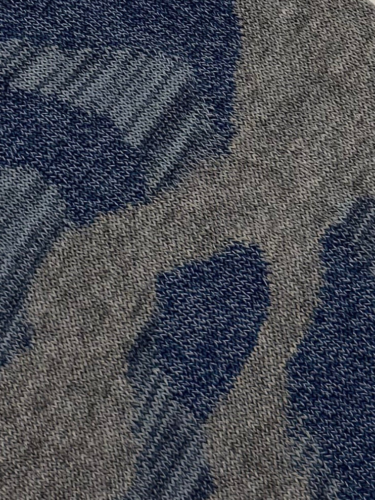 Bugatchi Men's Soft Cotton Dress Socks - Gray Camo Pattern