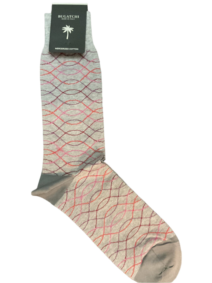 Bugatchi Lavender Pattern Crew