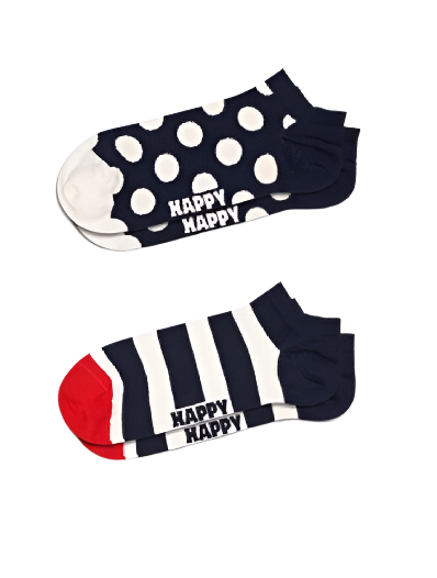 Sockery Men, Happy Socks No-Show Dots 2-piece