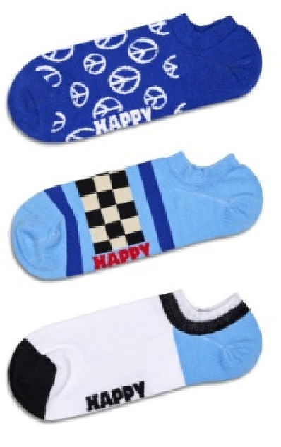 Sockery Men, Happy Socks No-show 3 Piece