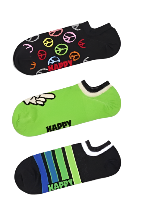 Sockery Men, Happy Socks No-show 3 Piece