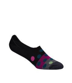 Bugatchi Charcoal Dots Mens No-Show